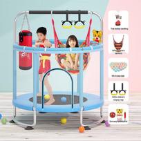 Yibei Kids Indoor Trampoline with Swing & Sandbag