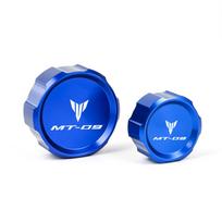 For Yamaha  MT09 MT-09 SP TRACER 9/GT  CNC Aluminum Front Rear Brake Fluid Reservoir Cap Cover With A Blue