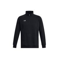Under Armour UA Rival Mock Neck Logo Print Loose Fit Raglan Long Sleeve Sweatshirt Men Sweatshirt Black 1386016-001 XL