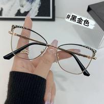 Color-Changing Anti-Blue Light Glasses Cat Eye Frame Sunglasses Women'S Personalized Metal Frame Sunglasses anti-blue lens