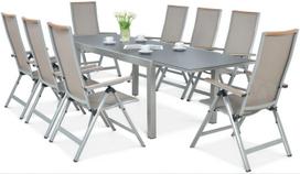 Lauko baldų komplektas Brisbane, 250 cm, 8+1, Taupe