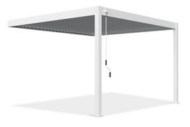 Pavėsinė Pergola DELUXE WALL 3.6x4, White (montuojama prie sienos)