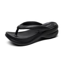 Women's Summer Flip-Flops with Thick Bottom Waterproof and Anti-Slip PVC and PU Insole New Flat Design Women's Outer Wear 35-36 juoda