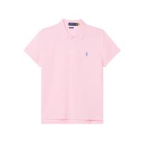 Polo Ralph Lauren SS23 Solid Color Single-Breasted Straight Fit Casual Short Sleeve Polo Shirt Women tops Light-Blue 211870245-013 M