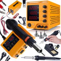 Maitinimo šaltinis Komplektas Rosfix AmpRush RARES-3210 + Orange Husky OH660 – Tiksli kontrolė, 2in1 litavimas, 32V 10A
