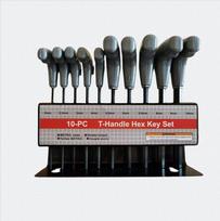 10pcs/Set T-Handle Hex Key Wrench Set Metric Or Imperial Sizes With Convenient Storage Stand Multifunctional Hand Tools Set