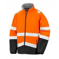 Result Adults Safe-Guard Safety Soft Shell Jacket M juoda/fluorescencinė oranžinė spalva