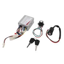 12V 500W Elektrinio dviračio valdiklis Greičio reguliavimo jungiklis Raktų spynelė Rinkinys Elektriniams triračiams Motociklams