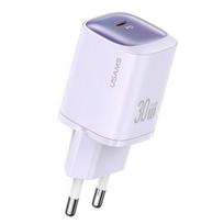 USAMS Ład. siec. CC251 30W GaN USB-C Fast Charging HC Series fioletowy|purple CC251TC03