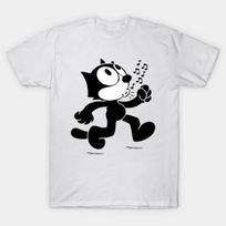 NEW Felix the cat walking - Felix The Cat  White Cotton All size AD08 Unisex T-Shirt XL