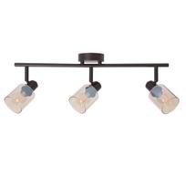 Lubų lempa Candellux Agra 3x40W E14 gintaro stiklo gaubtai