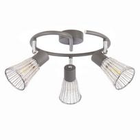 Lubų lempa Candellux Curtis spiralinis dizainas pilka 3xE14