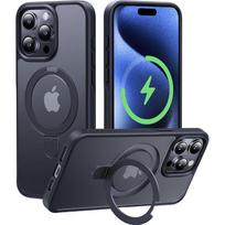 Magnetic Phone Case with Ring Stand for iPhone 15 Pro Max Case 14 Plus 13 12 11 Mobile Cases Matte Translucent Slim Back Cover For iPhone 15 Pro