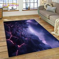 3D Volcano Lava Magma kiliminis kilimėlis miegamojo svetainei namų sofos dekoravimui, vaikų žaidimo didelio dekoro grindų kilimėlis neslidžia dovana 40cm x 60cm