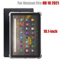 Planšetinio kompiuterio dėklas Kindle Fire HD 10 2021 10.1  Silikoninis minkštas apvalkalas Apsauga su oro pagalvėmis Skaidri apsauga E-knygų TPU Patogus Fire HD 10 2021 gryna