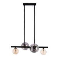 Pakabinamas šviestuvas Candellux Kama 4x28W G9 juodas ir auksinis su stikliniais gaubtais