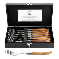 Steiko šakučių rinkinys Forged Luxury Line Olive Wood