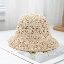 Megzta tuščiavidurė kibiro skrybėlė Vasaros apsaugos nuo saulės skrybėlė Moteriška lauko nešiojama sulankstoma skrybėlė nuo saulės one size smėlis