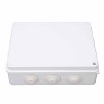 Elektros jungiamoji dėžutė ABS 255x200x80mm IP65 vandeniui atsparus plastikinis korpusas su guminiu kištuku