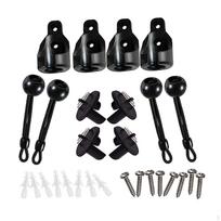 16 Pieces & Shade Bungee Tie Down Ropes Set Fixing Accessories Universal Indoor Outdoor Kit juoda