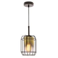 Pakabinamas šviestuvas Candellux JONERA juodas auksinis stiklinis gaubtas 1x40W E27
