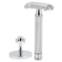 Men Double Sided Manual Shaver Portable Hair Removal Beard Shaver Face Grooming Tool