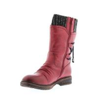 Moteriški auliniai batai žieminiai šoniniai užtrauktukai Sniego batai Moteriški suvarstomi moteriški batai 43 dydis Retro mezgimo batai Botas Mujer 38 raudona