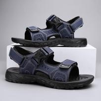 Vasaros vyriški sandalai PU oda Lengvi Atviras pirštas Plokšti Vyriški laisvalaikio batai Lauko vaikščiojimo sandalai vyrams Paplūdimio batai Dydis 38 mėlyna