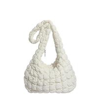 Cloud-shaped Pleated Crossbody Bag, Women's Large-capacity Dumpling Bag, Niche Design Single-shoulder Bag balta