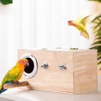 Paukščių perėjimo namelis narvas papūgos lizdas veisimo dėžutė conure, meilės paukšteliams, banguotajai papūgėlei, conure lauke 20x12x12cm Left Hang