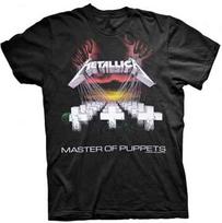 Metallica Marškinėliai Master of Puppets Grupės Logotipas Oficialus Vyriškas Juodas S juoda