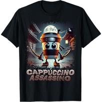 Cappuccino Assassino Italian Brainrot Meme T-Shirt(1) S juoda
