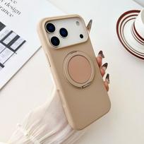 Luxury 360°Rotate Stand Ring Holder Liquid Silicone Case For iPhone 17 Air 16 E 15 14 Plus 13 12 Pro Max Kickstand Bracket Cover iPhone 15 Pro