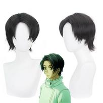 Jujutsu Kaisen Yuta Okkotsu Cosplay Perukas, Juodas Šoninis Aukštos Temperatūros Pluošto Plaukų Priedas juoda