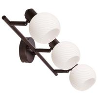 Lubų lempa Candellux Grano šokolado rudos spalvos 3xE14 40W baltos stiklo gaubtai