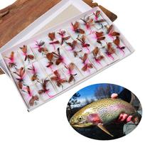 Salmon Flies Butterfly Style Single Hook Sausos žūklės masalas su kabliukais Muselinės žūklės masalas - 48vnt. / Dėžutė 48Pcs