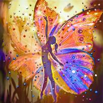 5D DIY Diamond Painting Dancer Fairy Diamond Embroidery Butterfly Picture Decor Home Gift 30X30CM