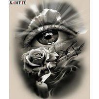 5d Diamond Embroidery Diamond Flowers and Eyes Diy Diamond Painting Cross Ctitch Home Decor Gifts 20X30CM
