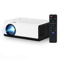 1080P išmanusis projektorius 2,4 G WiFi 2200 liumenų daugialypės terpės įmontuotas garsiakalbis 3,5 colio TFT LCD ekranas UK juoda balta spalva