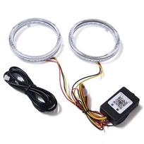 Automobilio LED Angel Eye Circle 2,5/3 colio spalvingas Cyclone Angel Eye RGB Bluetooth APP valdomas kvėpavimo sukimasis 3 inches