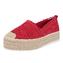 Madingi 2024 m. moteriški didelio dydžio storapadžiai batai Atsitiktiniai batai Vienspalvės kvėpuojančios espadrilės Chaussures Femme Zapatos De Mujer 35 raudona