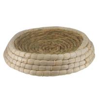 Šiaudinis katės lizdas rankomis pintas katės lizdas kvėpuojanti apvali katės draskyklė katėms šunims triušiams žąsims Bottom Diameter 45cm/17.7in