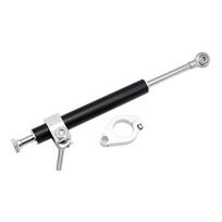 Universalus motociklo vairo amortizatorius stabilizatorius aliuminio linijinis reguliuojamas balansavimo svirties stabilizatorius 330 mm priedai juoda
