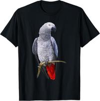 Gražaus Afrikos pilkojo papūgos marškinėlio dovana Unisex S