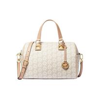 Michael Kors MK Grayson Logo Užtrauktuko Užsegimas Pečių Crossbody Rankinė Vidutinė Moteriškos rankinės Vanilės-Baltos 30R4GGYS6B-VANILLA Basic Set (Bag+Dust Bag)