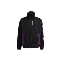 Adidas Originals Trefoil G Outd Wb Printed Climbing Sport Half-Zip Stand Collar Jacket Men Outerwear Black H09356 S black