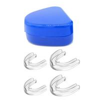 4 vnt / rinkinys Silikoniniai nuo knarkimo breketai, apsaugantys nuo knarkimo, odai nekenksmingos lipnios dantų apsaugos 4pcs
