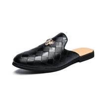 FashionBanquet Dress Shoes Men's Genuine Leather Shoes Best-selling Loafers Europe America Men's Flat Shoes High-end Casual Shoes 38 juoda