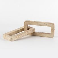 Wabi-sabi Style Imitation Travertine Chain Buckle Ring Ornaments Model Room Sales Department Entrance TV Cabinet Wine Cabinet Soft Decorations