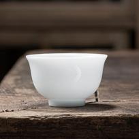 100ml Iced Jade White Porcelain Tea Cup Sheep Fat Thin Body Ceramic Tea Bowl Pressing Puer Chzahzn Master Cup Kung Fu Teaware